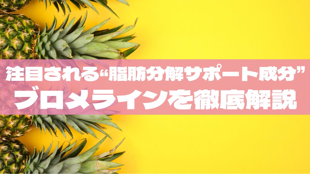 ブロメラインとは？レモンボトル・レッドショットで注目される“脂肪分解サポート成分”を徹底解説